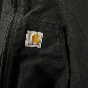 SALE Carhartt Loose Fit Quilted Flannel Lined Duck Active Jacket Black